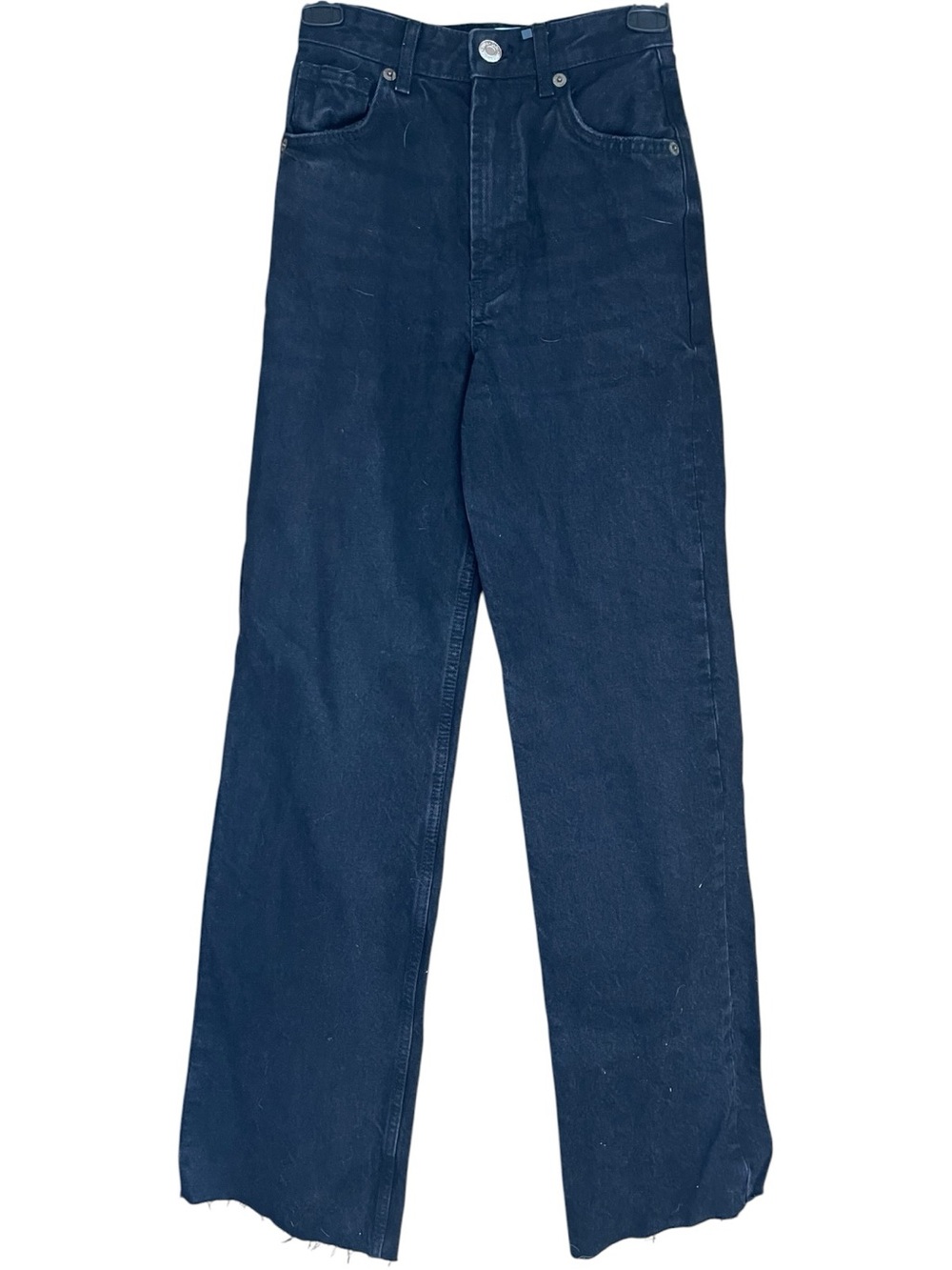 Zara High Rise Wide Leg Jeans Black